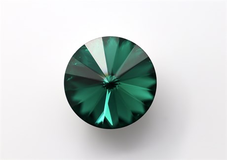#1122 Rivoli 12 мм - Emerald (#205) - фото 16760