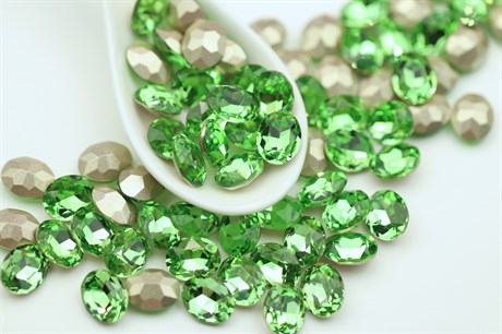 #4120 Oval 10*8 мм Aurora Peridot 007996 - фото 22433