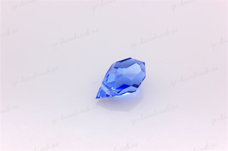 Подвеска  Preciosa Drop Pendant (681)  6*10 мм Sapphire / 1 шт (Чехия) 681-3 - фото 23140