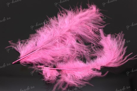 Перья марабу, цвет ярко-розовый, 80 - 100 мм,  22шт, 2 гр. (Efco) - фото 23151