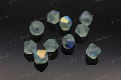 Биконусы Preciosa  Chrysolite AB Matt 4 мм 10 шт PR-218 - фото 23893