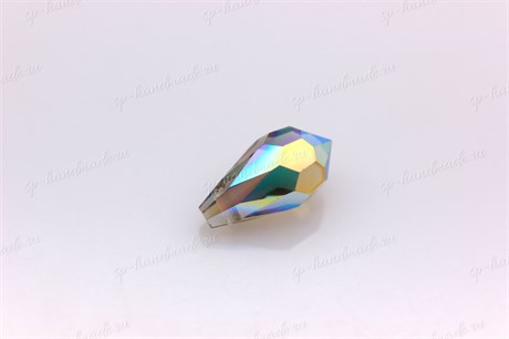 Подвеска  Preciosa Drop Pendant (984)  5,5*11 мм Black Diamond AB / 1 шт (Чехия) DP-3 - фото 24229