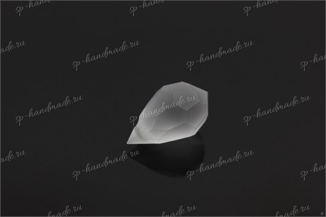 Подвеска  Preciosa Drop Pendant (681)  6*10 мм Crystal Matt / 1 шт (Чехия) DP-8 - фото 24354