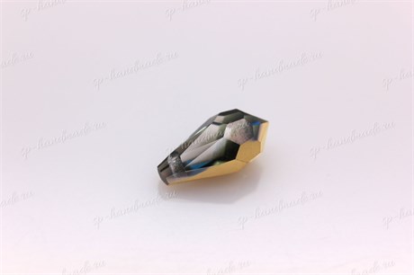 Подвеска  Preciosa Drop Pendant (984)  5,5*11 мм Crystal Aurum half / 1 шт (Чехия) 984-4 - фото 24404