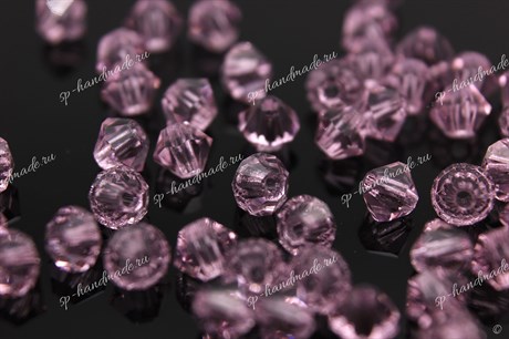 Биконусы Preciosa Pink Sapphire 4 мм 10 шт - фото 24440