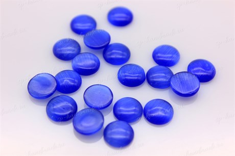 Шелковый кристалл 8 мм, Синий кобальт, 1 шт - фото 24502