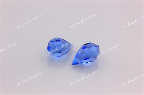 Подвеска  Preciosa Drop Pendant (681)  6*10 мм Sapphire / 1 шт (Чехия) DP-65 - фото 24693