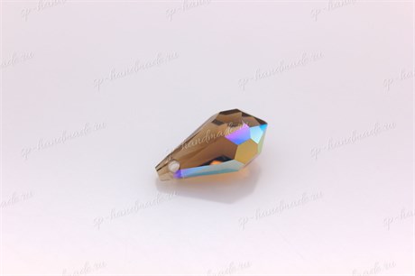 Подвеска  Preciosa Drop Pendant (984)  5,5*11 мм Smoked Topaz AB / 1 шт (Чехия) DP-44 - фото 24805