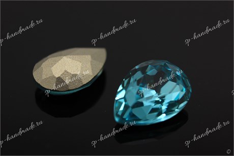 Капли Baroque Pearl  4320 Aurora Aquamarine / 14x10 мм 1 шт (стекло K9) AU-137 - фото 24822