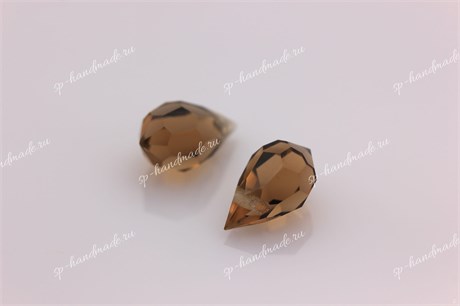 Подвеска  Preciosa Drop Pendant (681)  6*10 мм Smoked Topaz / 1 шт (Чехия) DP-13 - фото 24913