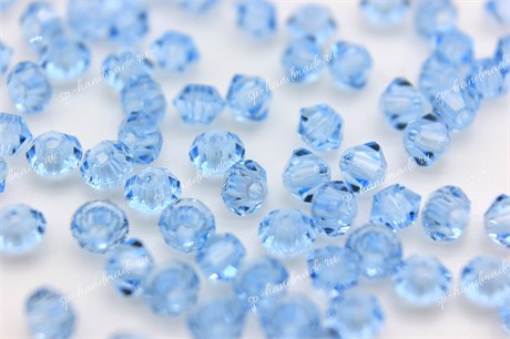 Биконусы Preciosa  Aquamarine 4 мм 10 шт PR-485 - фото 25020