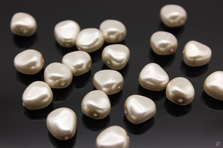Хрустальный жемчуг Preciosa Maxima (Pearl Elliptic) 11х9,5 мм White, 1 шт - фото 25288