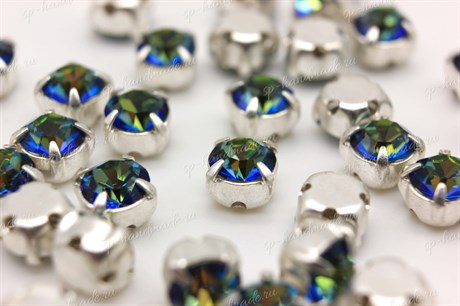Шатоны Preciosa Crystal Bermuda Blue, оригинальная оправа - цвет серебро, Maxima ss29, 6.15-6.35 мм 1 шт (Чехия) - фото 25321