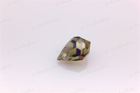 Подвеска  Preciosa Drop Pendant (681)  6*10 мм Black Diamond AB / 1 шт (Чехия) 681-12 - фото 25484