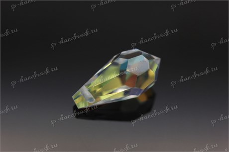 Подвеска  Preciosa Drop Pendant (984)  7,5*15 мм Crystal AB/ 1 шт (Чехия) 984-6 - фото 25561