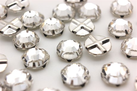 Хрустальный камень Preciosa Crystal в оправе - цвет серебро/ MC Viva Maxima SS40/ 8.40-8.65 мм 1 ш* (Чехия) - фото 25746