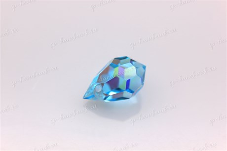 Подвеска  Preciosa Drop Pendant (681)  6*10 мм Aqua Bohemica AB / 1 шт (Чехия) 681-2 - фото 25790