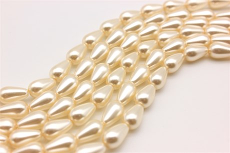 Хрустальный жемчуг Preciosa Maxima (Pearl Pearl) 10х6 мм  Light Creamrose, 1 шт - фото 26448