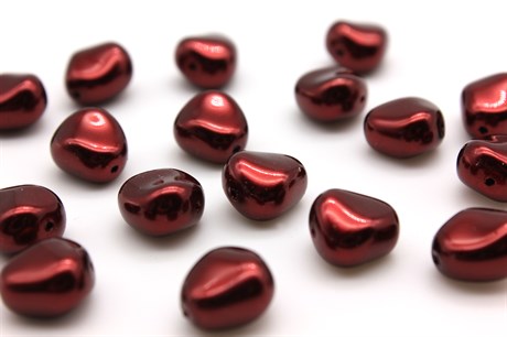 Хрустальный жемчуг Preciosa Maxima (Pearl Elliptic) 11х9,5 мм  Bordeaux, 1 шт - фото 26471