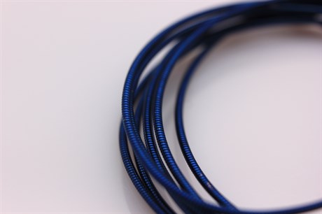 Канитель жесткая,  цвет синий  1мм  5 гр  (Индия) арт. ИК-126 - фото 26607