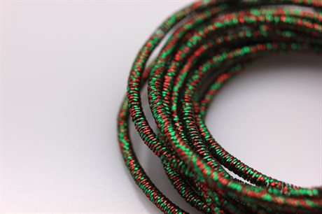 Канитель упругая, цвет зелено-красный 0,7 мм, 5 гр (Индия) - фото 26651