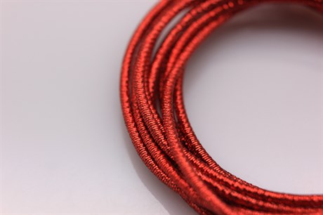 Канитель упругая, цвет красный 1 мм, 5 гр (Индия) - фото 26652