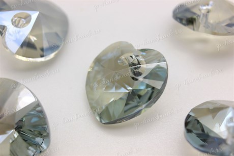 Подвеска Preciosa Сердце (Heart 301)  14 мм Crystal Viridian / 1 шт (Чехия) - фото 27457