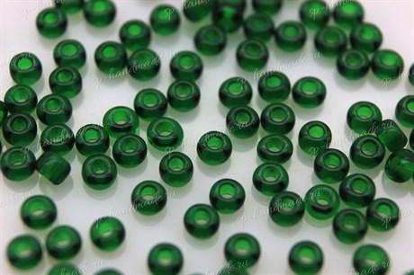 Бисер Preciosa Ornela  круглый 50060 темно-зелёный  8/0 2,9 мм  5 гр (Чехия) - фото 27526