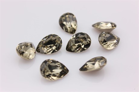 Капля Preciosa Maxima  14x10 мм  Black Diamond 1 шт  (Чехия) - фото 28355