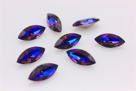 Наветт Aurora   15х7мм  Crystal Violet Blue 1 шт  (стекло K9) - фото 28558
