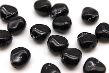 Хрустальный жемчуг Preciosa Maxima (Pearl Elliptic) 11х9,5 мм Magic Black, 1 шт - фото 28593