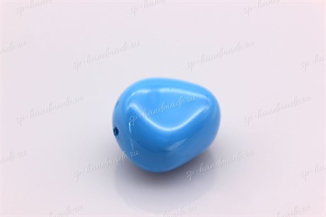 Хрустальный жемчуг Preciosa Maxima (Pearl Elliptic) 16х14 мм Aqua Blue, 1 шт - фото 28690