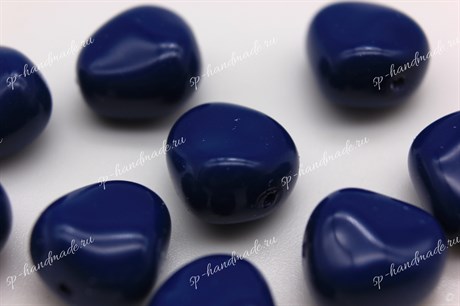 Хрустальный жемчуг Preciosa Maxima (Pearl Elliptic) 11х9,5 мм Navy Blue, 1 шт - фото 28751