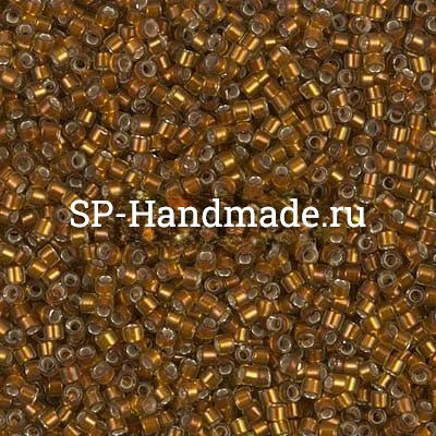 Бисер Miyuki Delica 11/0 DB1682 - Silverlined Glazed Dark Honey 5 гр (Япония) DB1682 - Silverlined Glazed Dark Honey - фото 28976