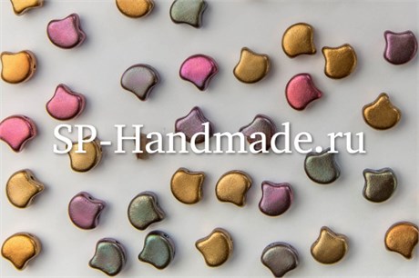 Бусины GINKO  7.5x7.5 мм CRYSTAL VIOLET RAINBOW 00030 / 01640 5 гр. (Чехия) M-87 - фото 29022