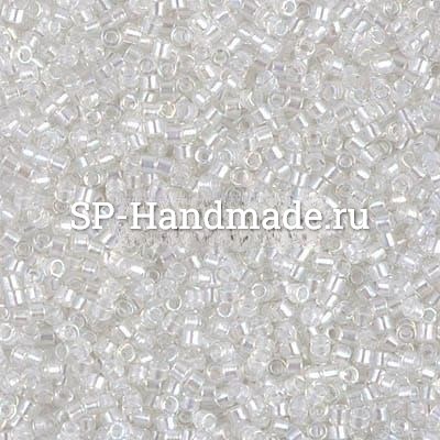 Бисер Miyuki Delica 11/0 DB1671 - Pearl Lined Crystal AB 5 гр (Япония) DB1671 - Pearl Lined Crystal AB - фото 29054