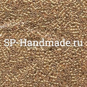 Бисер Miyuki Delica 11/0 DB0410 - Galvanized Yellow Gold Dyed 5 гр (Япония) DB0410 - Galvanized Yellow Gold Dyed - фото 29223
