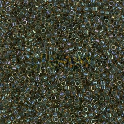 Бисер Miyuki Delica 11/0 DB0273 - Forest Green Lined Topaz AB 5 гр (Япония) DB0273 - Forest Green Lined Topaz AB - фото 29639