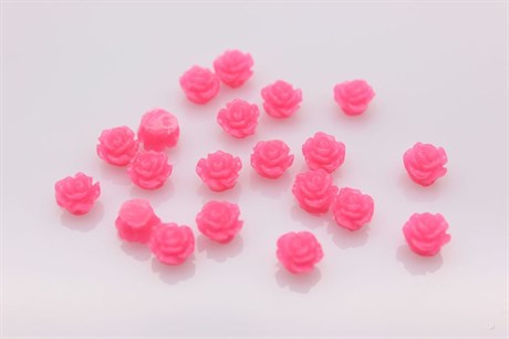 Бусина, бутон розы, размер 6x4 мм,  цвет magenta,  1 шт (смола) - фото 29667