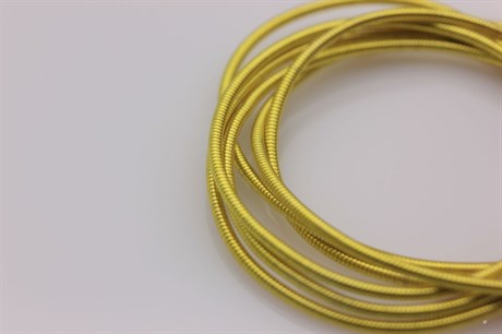 Канитель жёсткая   1,25 мм  жёлтая 5 гр (Индия) - фото 29673