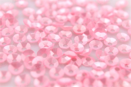 Пайетки чаши  PC-1 розовые  матовые 4 мм 3 гр  (Индия) - фото 30324
