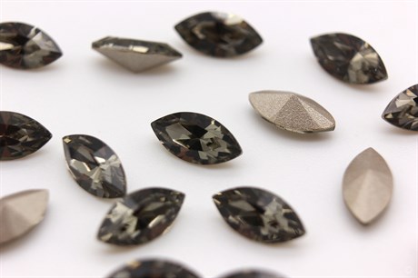 Наветт хрустальный Preciosa Black Diamond / Maxima 10x5 мм 1 шт (Чехия) - фото 30776