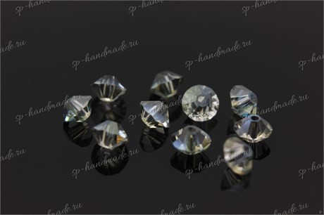 Бусины Preciosa Spacer Crystal Viridian 4x6 мм 10 шт Preciosa SB-5 - фото 31043