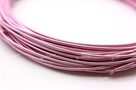 Канитель жесткая Розовая 1,25 мм 5 гр (Индия) - фото 31669