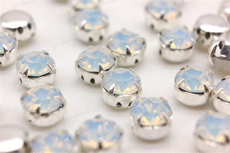 Шатоны Preciosa White Opal / опр - цвет серебро / Maxima ss34 / 7,05-7,25 мм *1 шт* (Чехия) C-13 - фото 31895