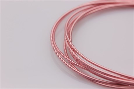 Канитель жёсткая   1 мм  розовая 5 гр (Индия) - фото 31992