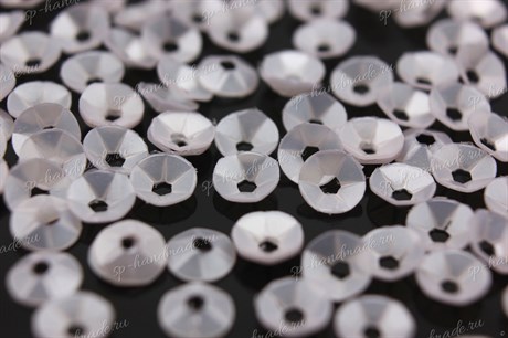 Пайетки чаши  SD-1 серебристые матовые 5 мм 3 гр  (Индия) - фото 32234