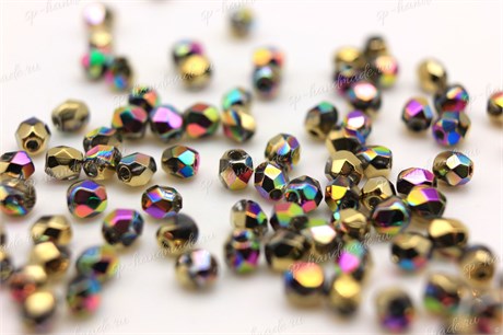 Бусины стеклянные граненые Fire Polished 00030/98549 , 3 мм, 25 шт PRECIOSA Ornela FP-57 - фото 32505