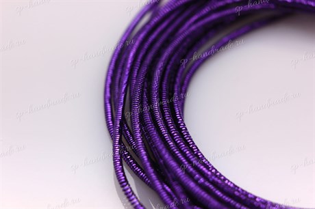 Канитель упругая, цвет фиолетовый 0,7 мм, 5 гр (Индия) - фото 32573