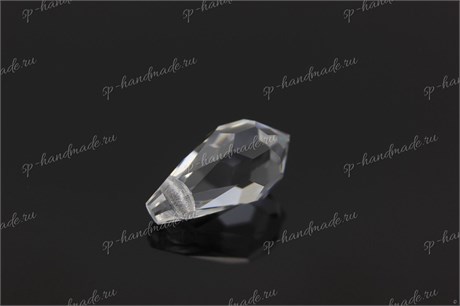 Подвеска хрустальная Drop Pendant Preciosa 6,5*13 mm Crystal / 1 шт (Чехия) DP-71 - фото 33978